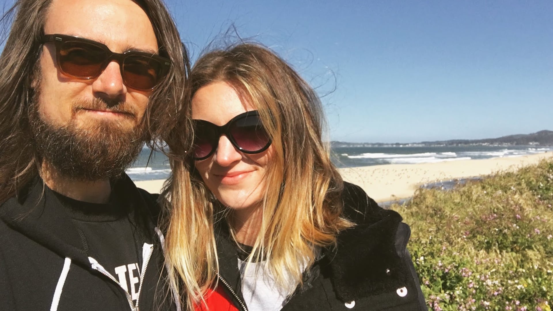 Ash and Adam in Halfmoon Bay